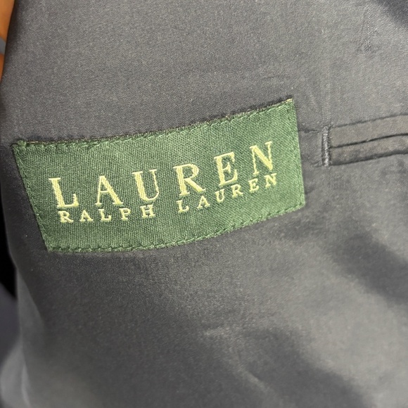 Lauren Ralph Lauren Men Wool Blazer jacket Sz 44L Career Business Classic Preppy - Picture 3 of 13
